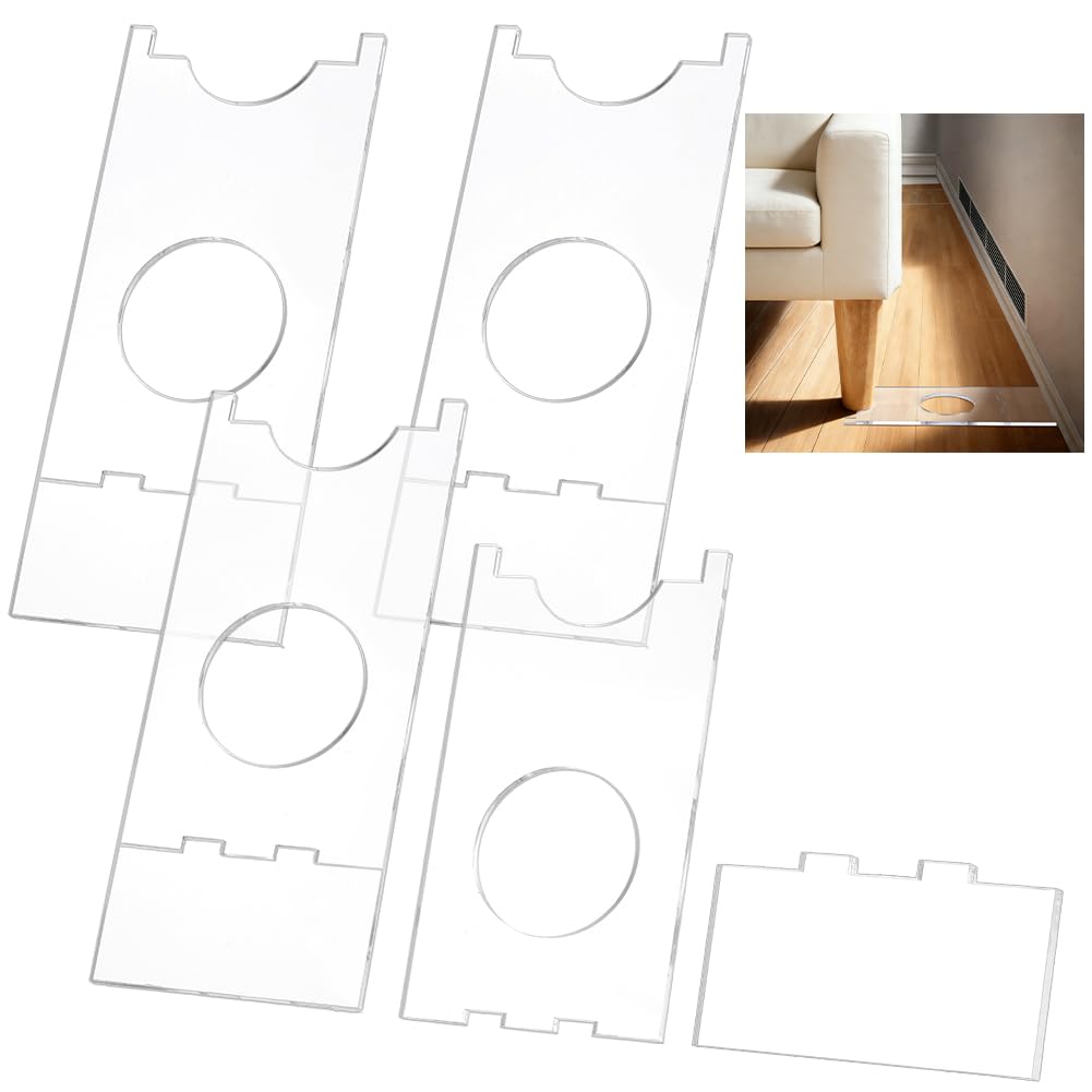 BENECREAT espaceur canapé acrylique transparent 4pcs 23x10cm
