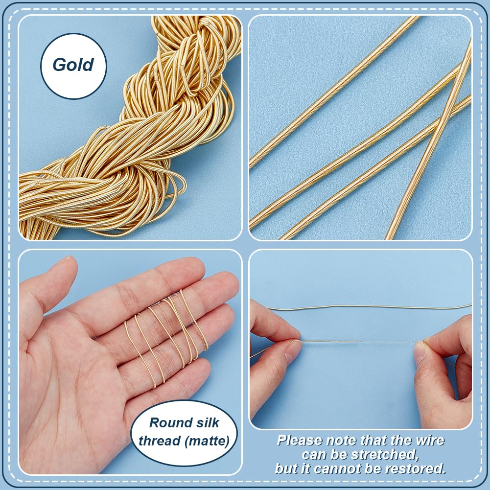 BENECREAT Fil Cuivre Doré 0.8mm 22m 40g Mat Broderie