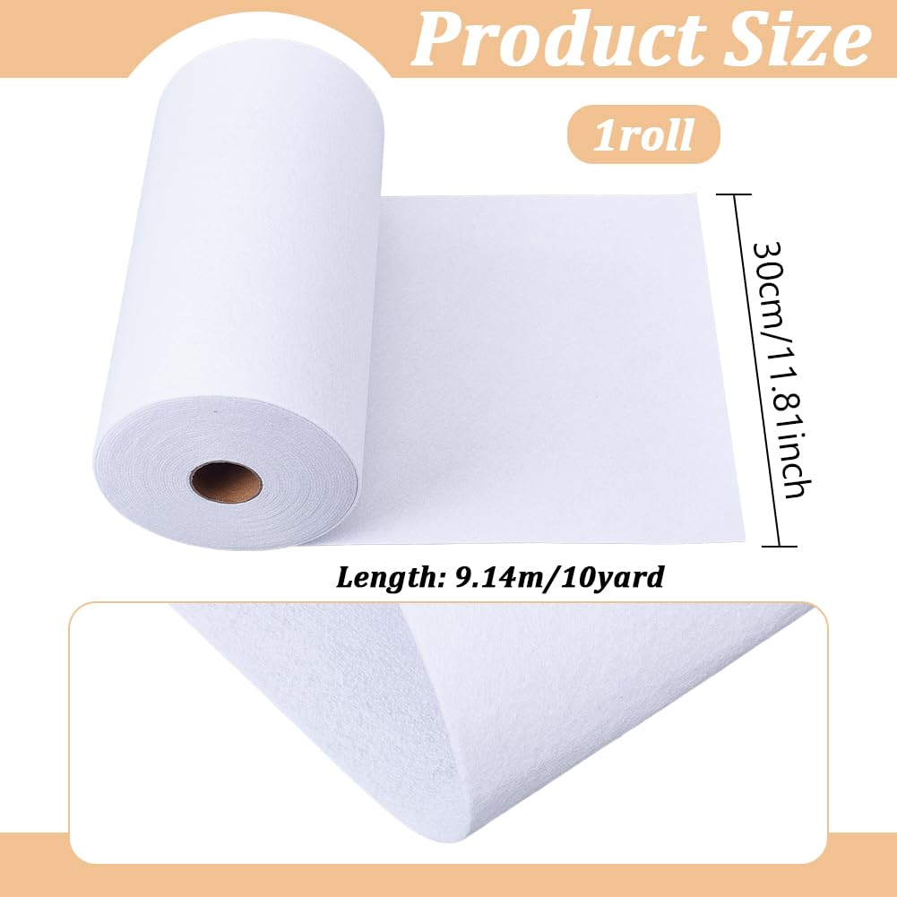 BENECREAT Molleton Thermocollant Blanc Polyester 30cm x 9,14m