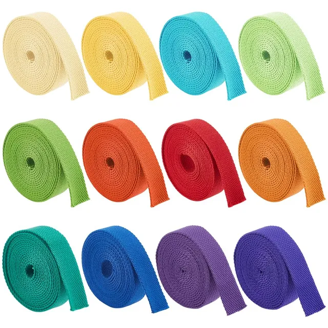 BENECREAT Sangle Polycoton 25 mm 36 m 12 Couleurs Vives