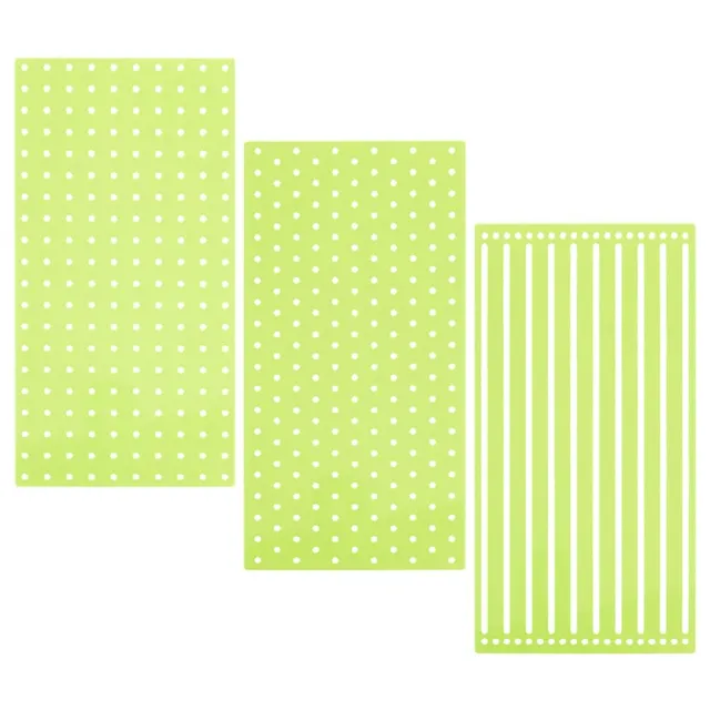 BENECREAT Pochoirs Sashiko Acrylique Vert Jaune Lot 3