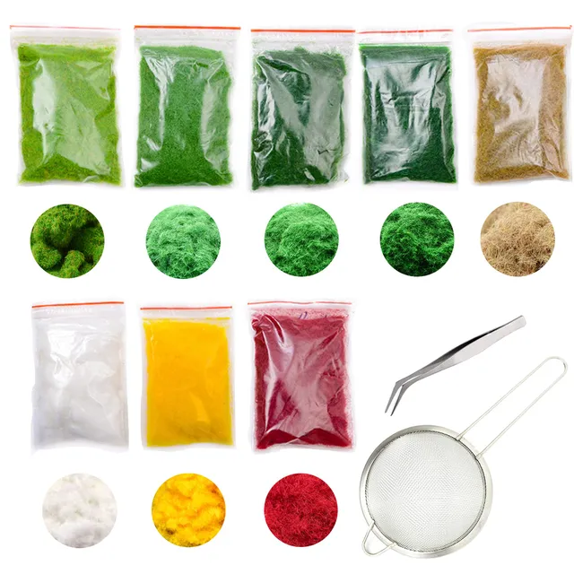 Cayway flocage herbe statique 8 couleurs 3 mm nylon