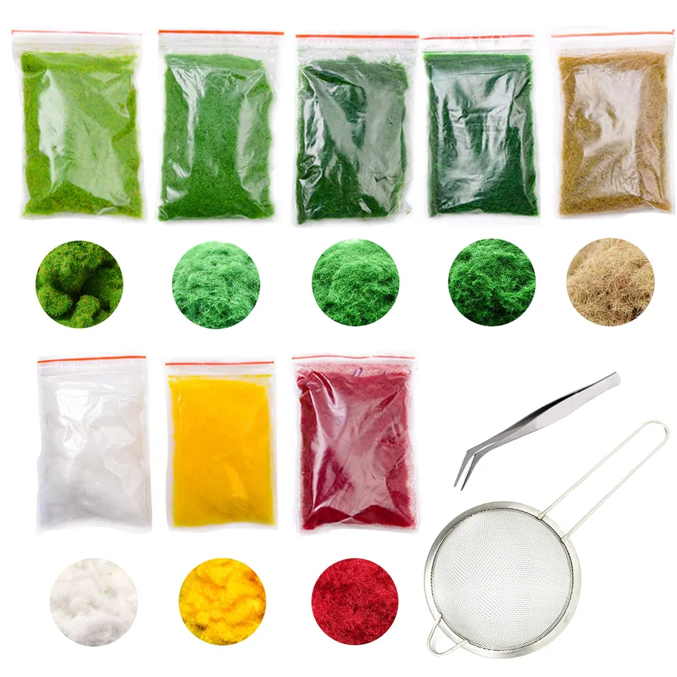 Cayway flocage herbe statique 8 couleurs 3 mm nylon