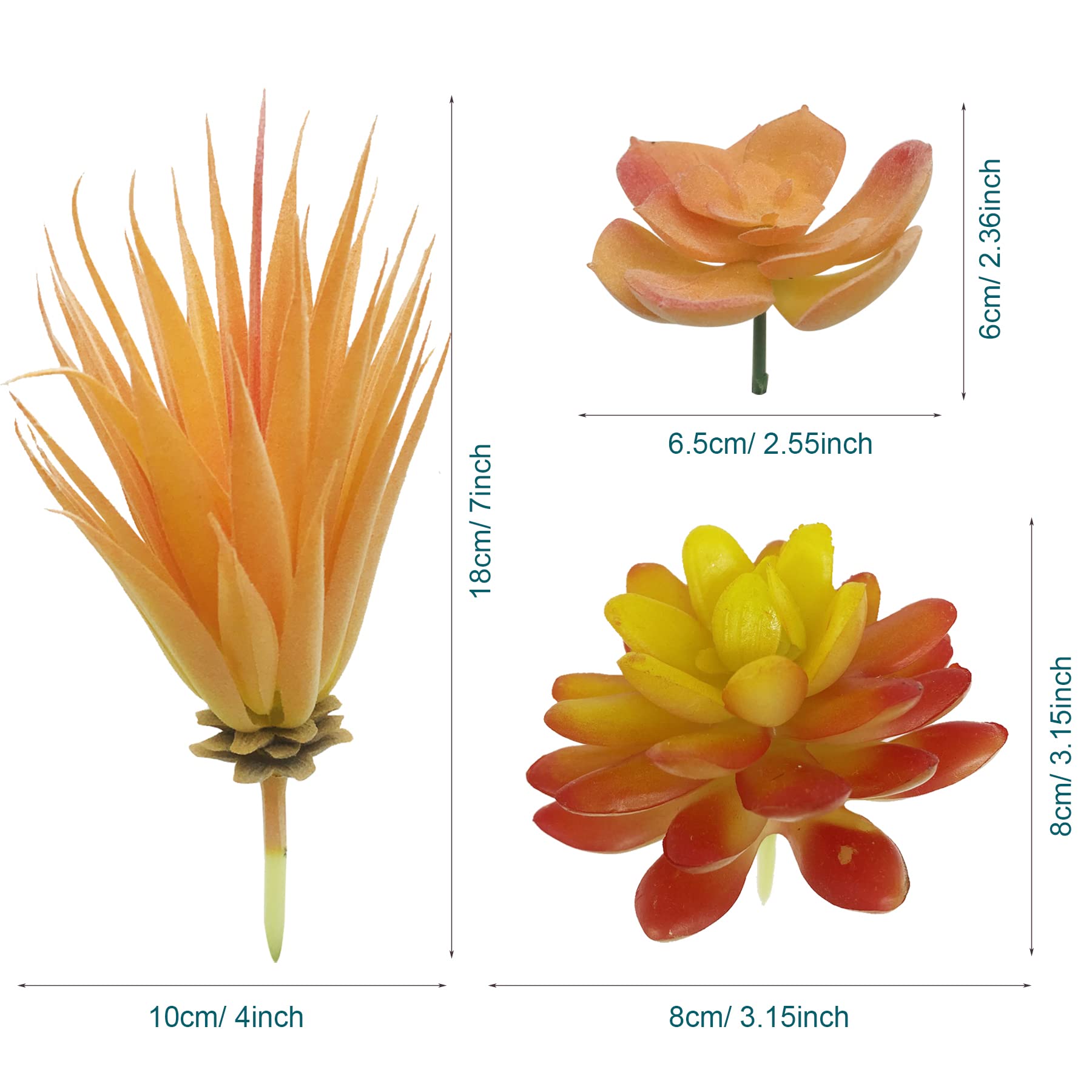 Cayway Plante Succulente Artificielle Jaune 10 Pièces Déco