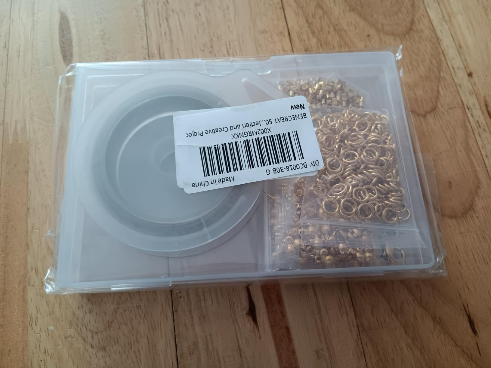 BENECREAT Kit fil acier 0,5mm 30m fermoirs dorés 520 pcs