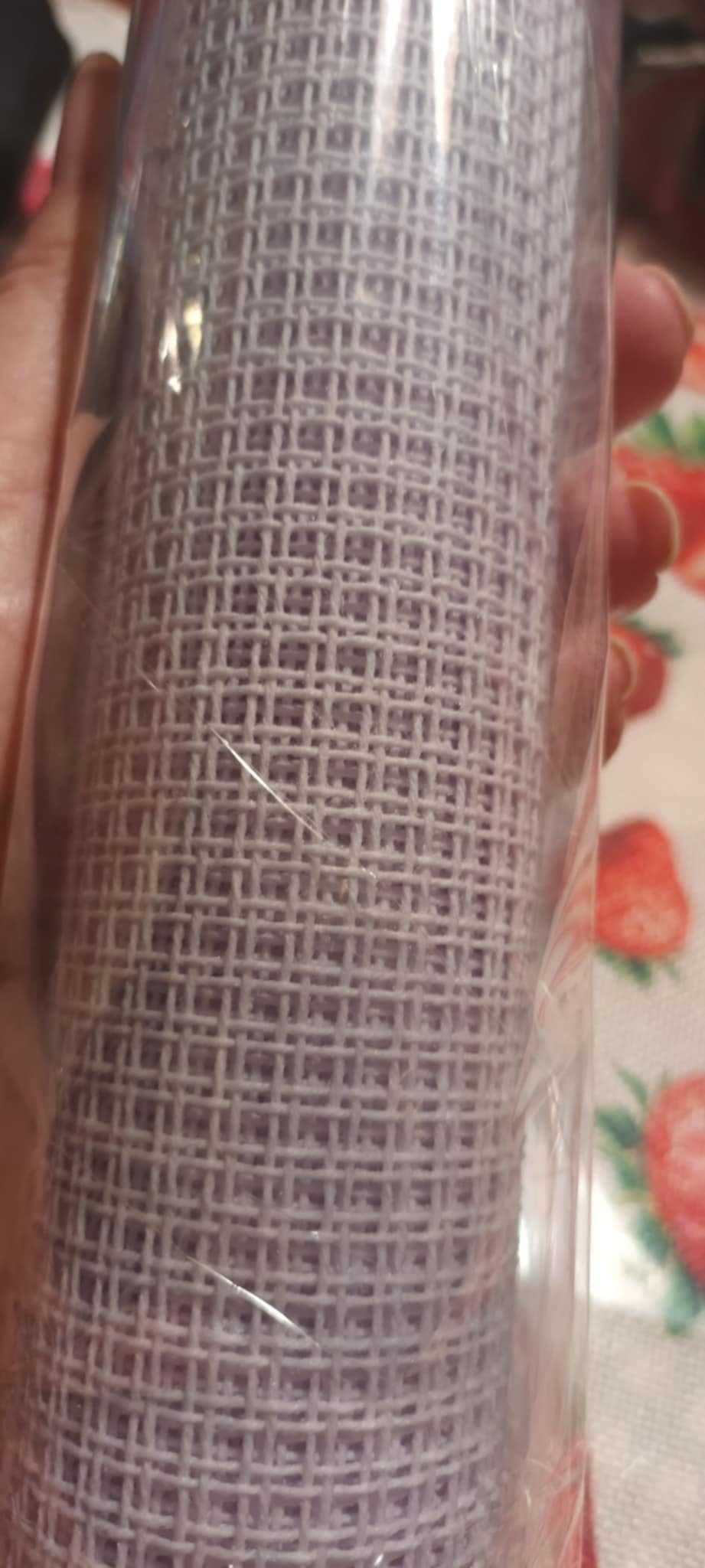 BENECREAT Toile Point de Croix Tissu Broder 100x31,5 cm Blanchâtre