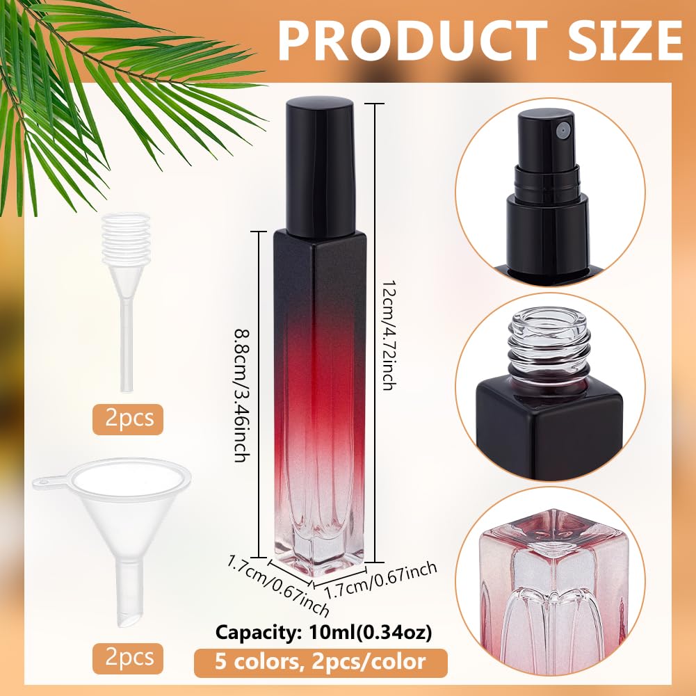 BENECREAT atomiseur parfum voyage verre 10 ml lot 10