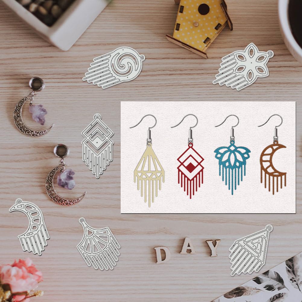BENECREAT Dies Boucles Oreilles Fleur Lune 9 Styles Métal