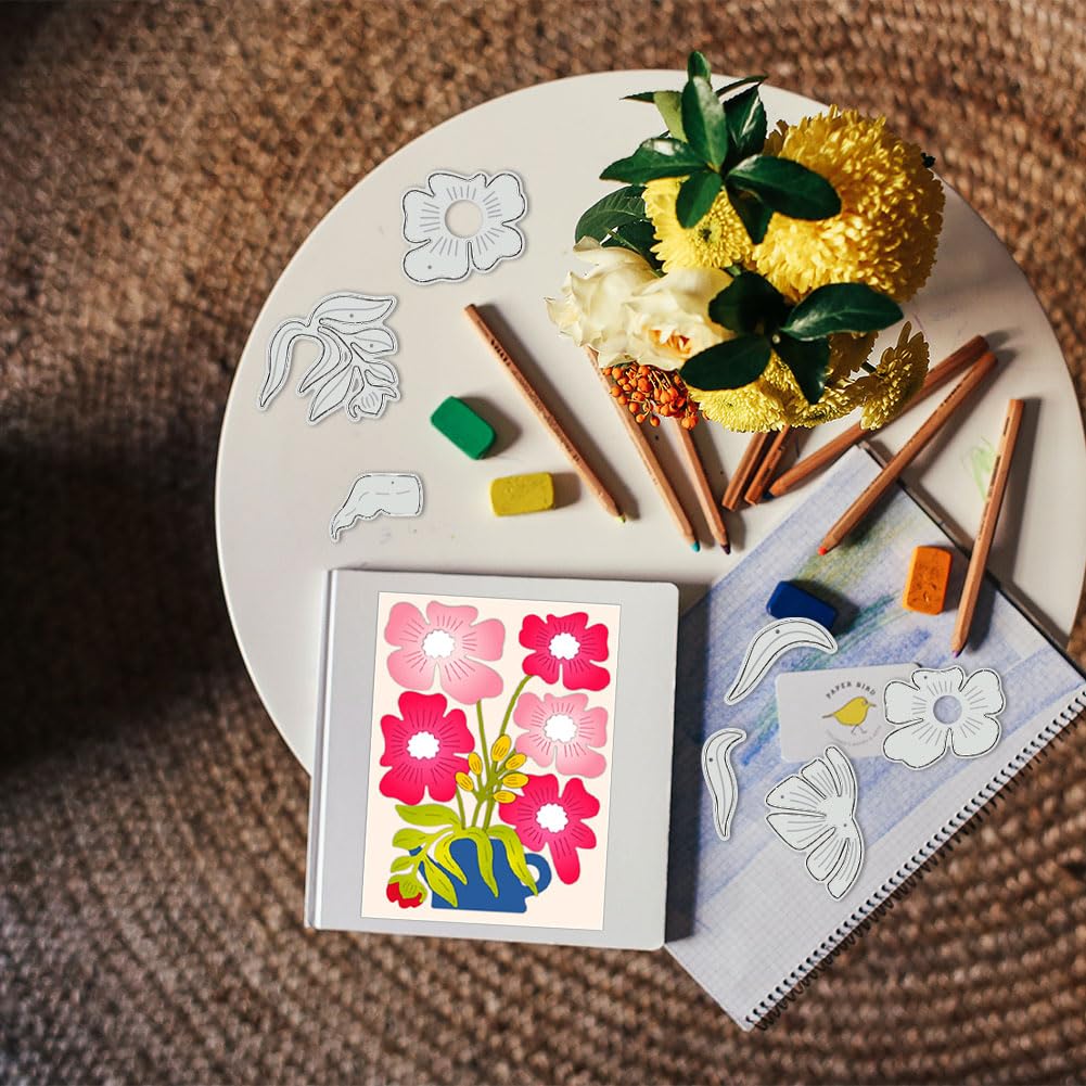 BENECREAT bouquet abstrait dies scrapbooking fleurs
