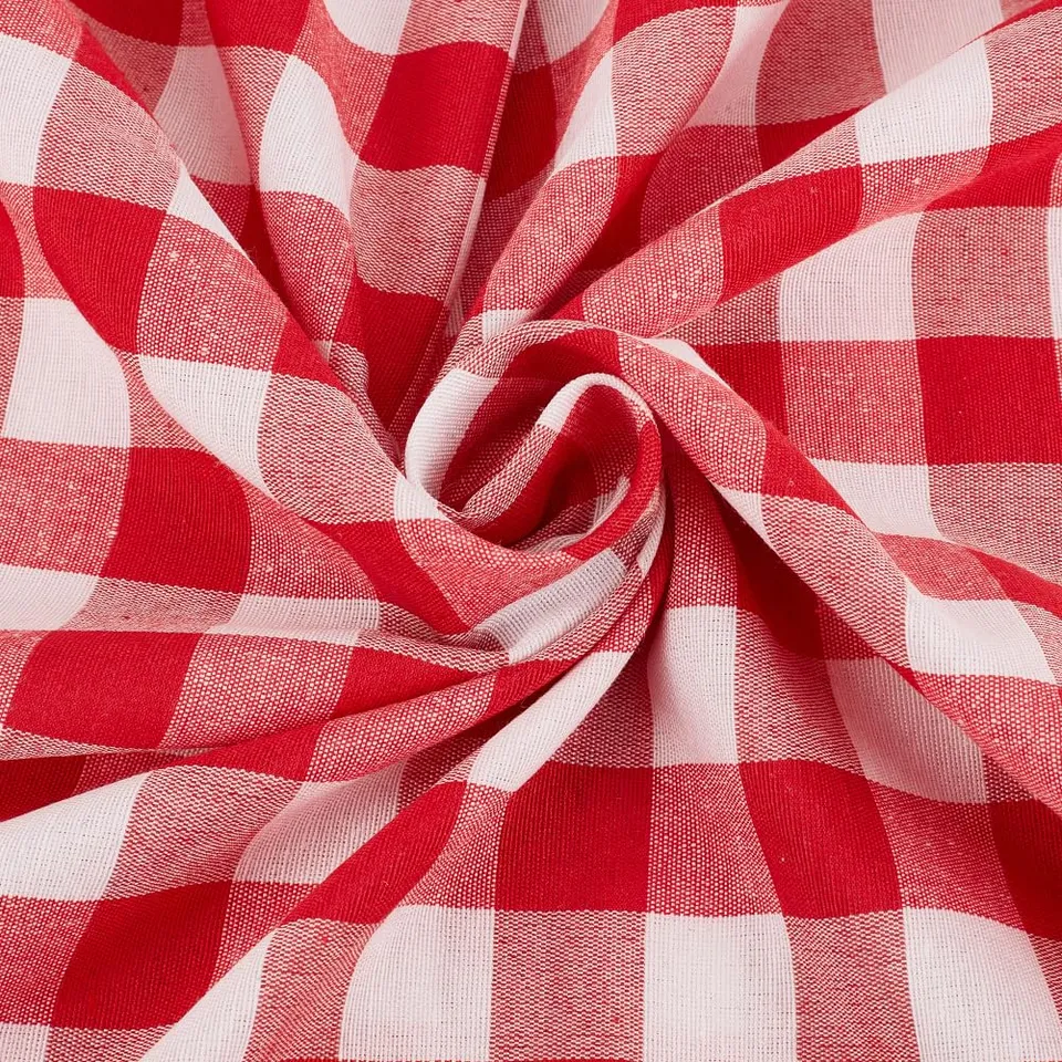 BENECREAT Tissu Vichy Carreaux Rouge Tartan 150x300cm