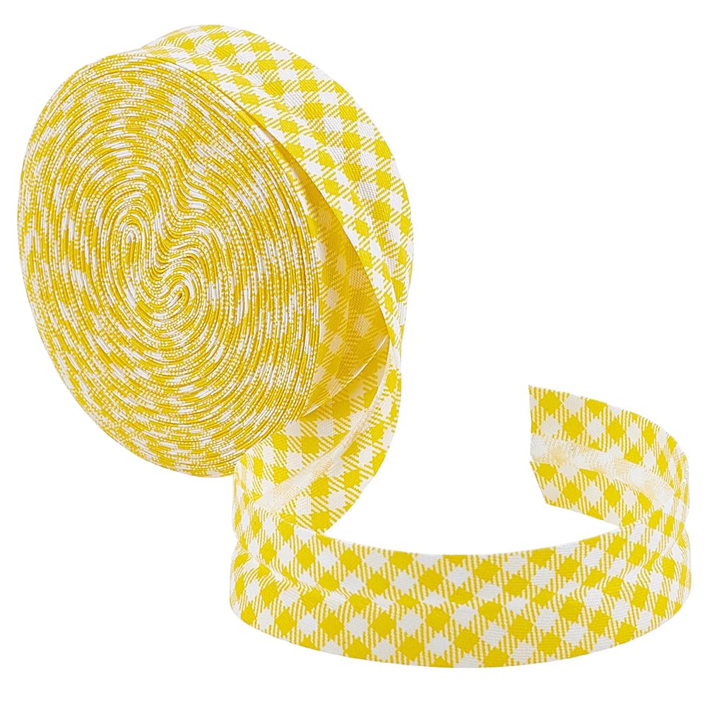 BENECREAT biais coton tartan turquoise 20mm 10m