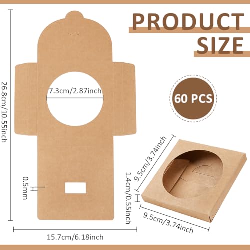 BENECREAT Boîte Papier Fenêtre 95x95mm Savon Cadeau