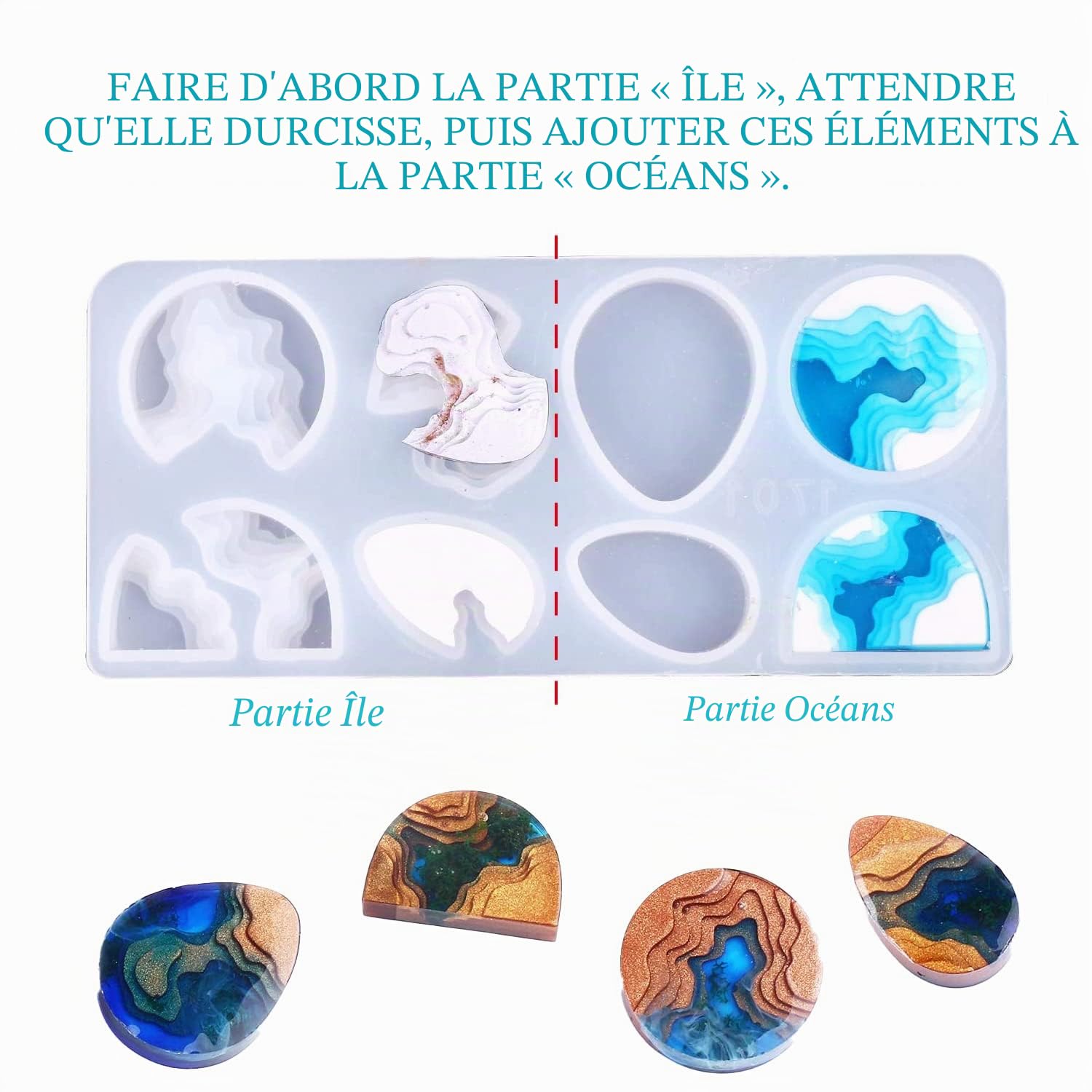 Cayway Style 8 Moule Silicone Bijoux Résine Géométrique