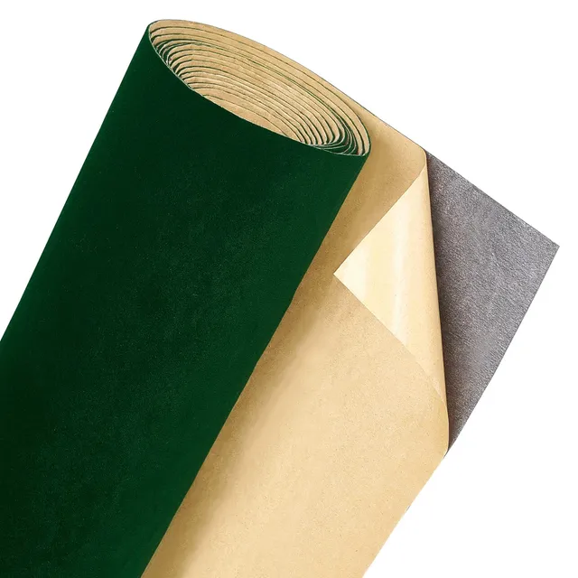 BENECREAT Tissu Velours Auto-Adhésif Vert Foncé 200x40cm 0,6mm