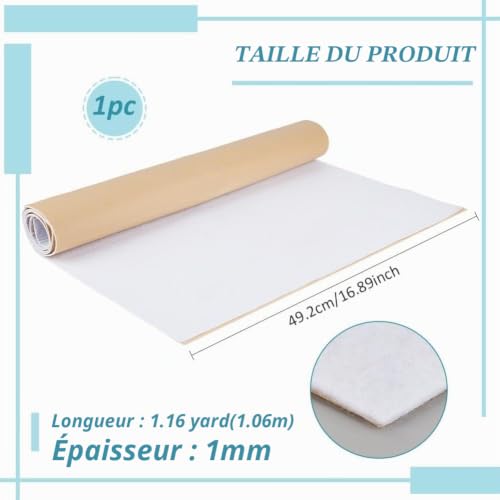 BENECREAT Entoilage Coton Auto-Adhésif 49x106cm 4,5mm