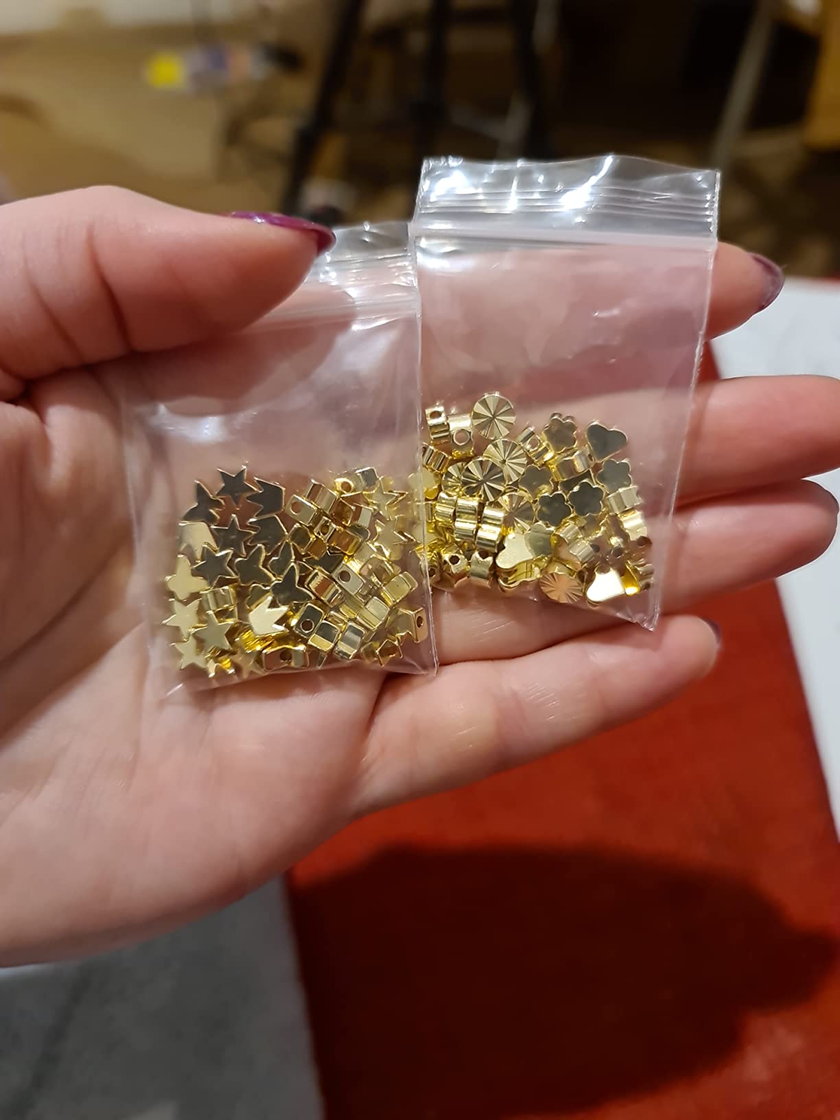 BENECREAT perles intercalaires dorées 90 pcs 6 styles