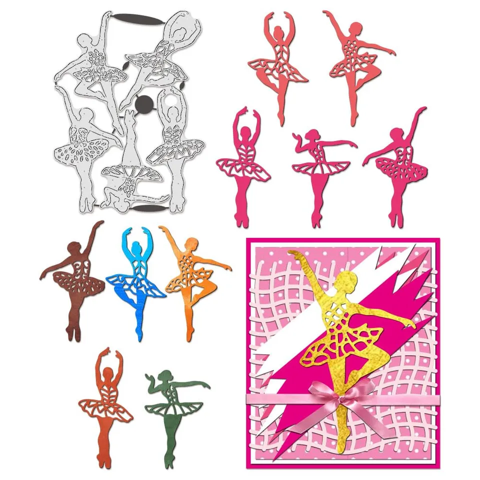 BENECREAT Danseuse de Ballet die de découpe métal 13x17,5cm