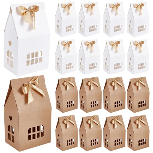 BENECREAT boîtes maison boîtes cadeau pérou blanc 24 pcs