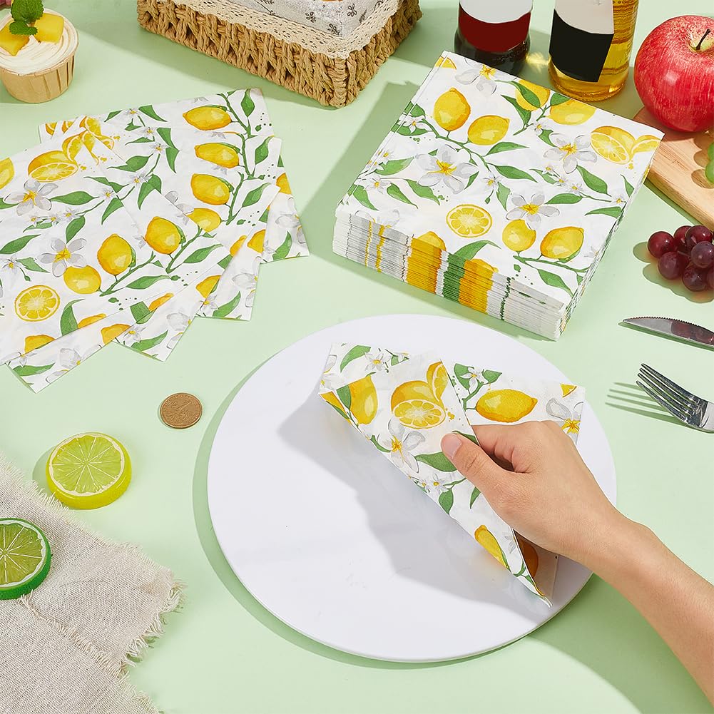 BENECREAT Serviette Papier Citron 329mm Jaune x140