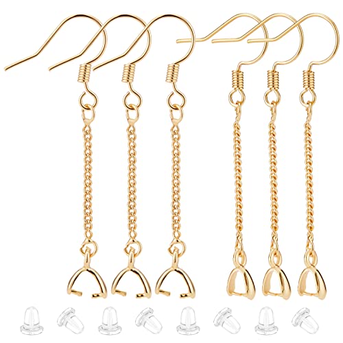 BENECREAT Crochet Boucle Oreille Laiton Doré 30 Paires