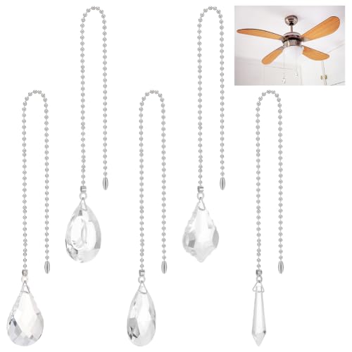 BENECREAT chaînette ventilateur plafond cristal lot de 5
