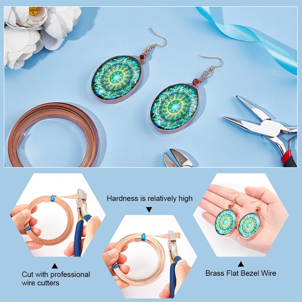 BENECREAT Fil Cuivre Plat 8 mm 6 m Bijoux