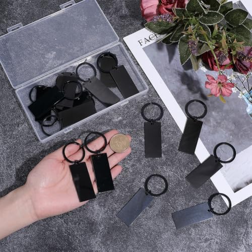 BENECREAT Plaques Inox Noir Gravure Laser 16pcs 80,5mm
