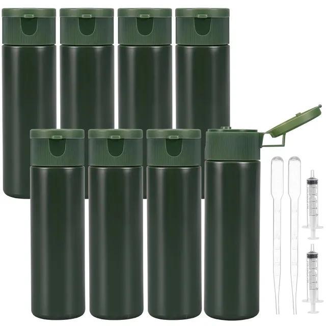 BENECREAT Flacons Voyage 50ml Vert Foncé x8 + accessoires