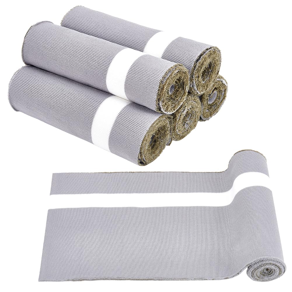 BENECREAT Tissu Côtelé Blanc 91x15cm x6 Polyester Stretch