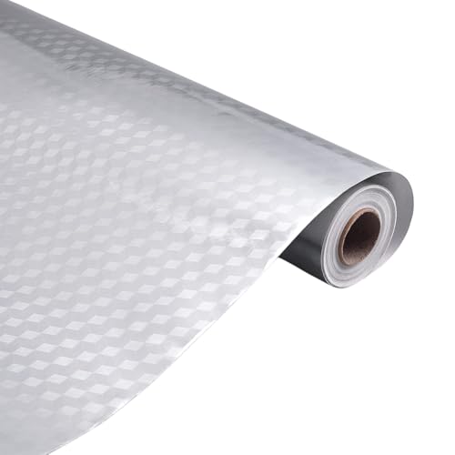 BENECREAT alu rouleau adhesif argente damier 10m relief