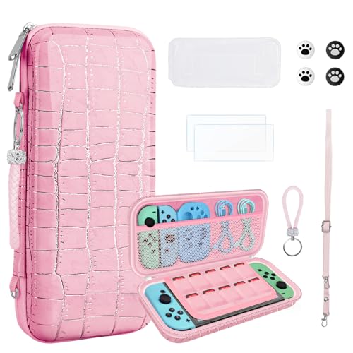 JYPS 10 en 1 Pochette Transport Switch OLED rangement 10 accessoires