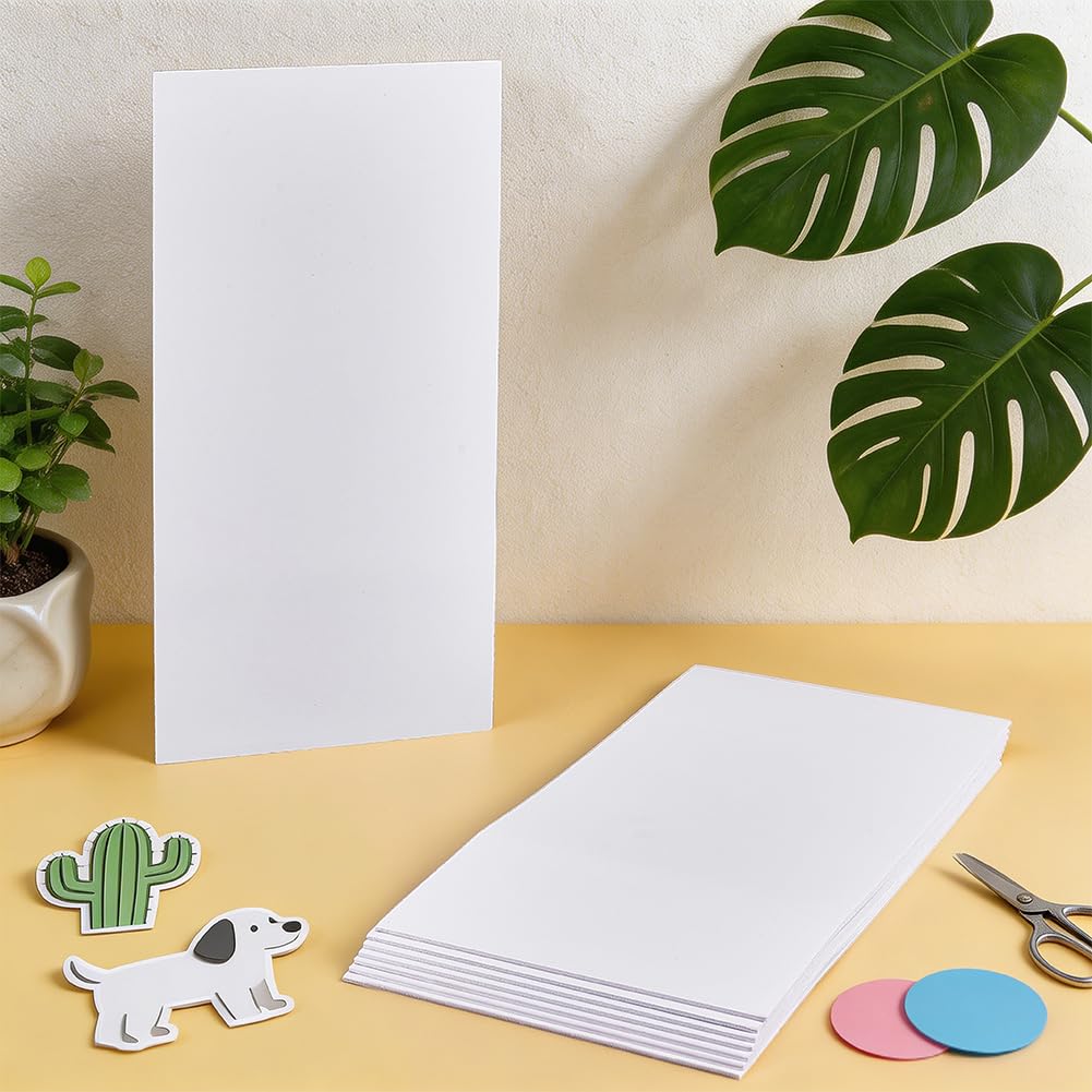 BENECREAT feuilles mousse PVC blanc 40x20cm 2mm 8pcs