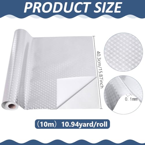 BENECREAT alu rouleau adhesif argente damier 10m relief