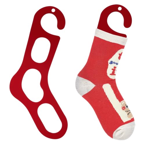BENECREAT Forme Chaussettes Acrylique Rouge 2pcs 22cm Bloqueur