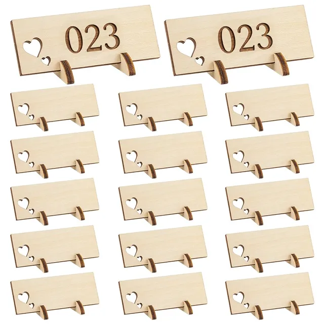 BENECREAT supports bois noms table mariage x20 29,5x79 mm