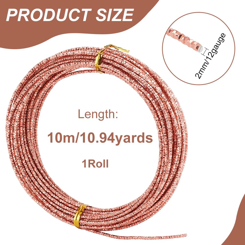BENECREAT fil aluminium rose 2mm 10m bijoux