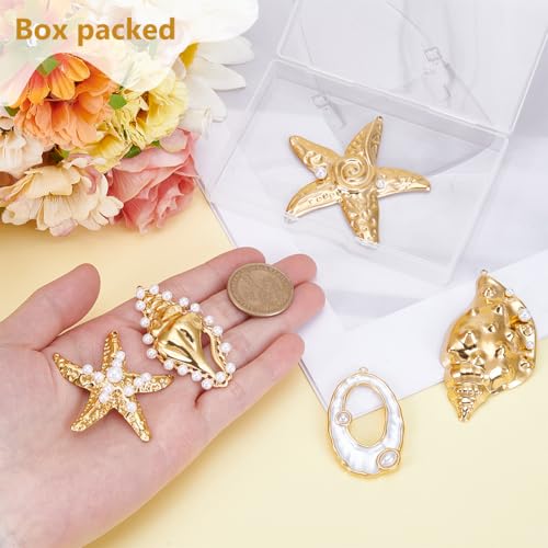 BENECREAT Charms océan acier doré 5 pcs étoile mer