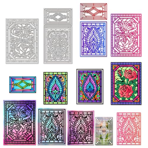 BENECREAT Cadre Fenêtre matrice de découpe vintage rose