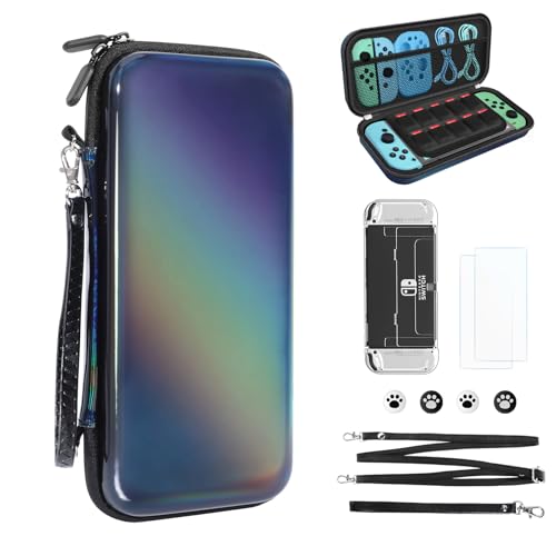 JYPS Pochette Transport Switch OLED Noire 10 en 1 Rigide