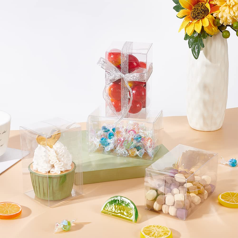 BENECREAT boîtes cube PVC transparent 6x6x10 cm 30 pcs