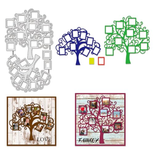 BENECREAT Matrices Découpe Arbre Généalogique 18,8x10,8 cm Acier