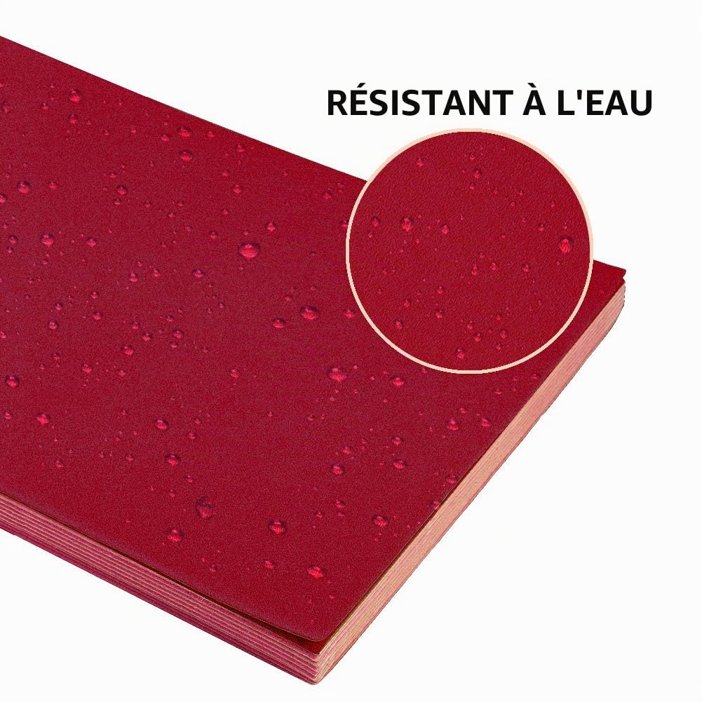 BENECREAT Feuilles Velours Adhésif Rouge Foncé A4 x20