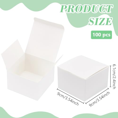 BENECREAT boîte cadeau carton blanche 9cm lot 100