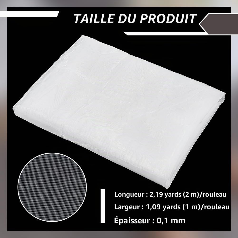 BENECREAT Tissu Maille Nylon Filtrant 80 Mesh 2m x 1m