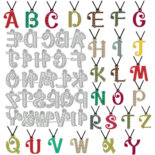 BENECREAT Alphabet A-Z Matrice de Découpe Pendentif Lettre