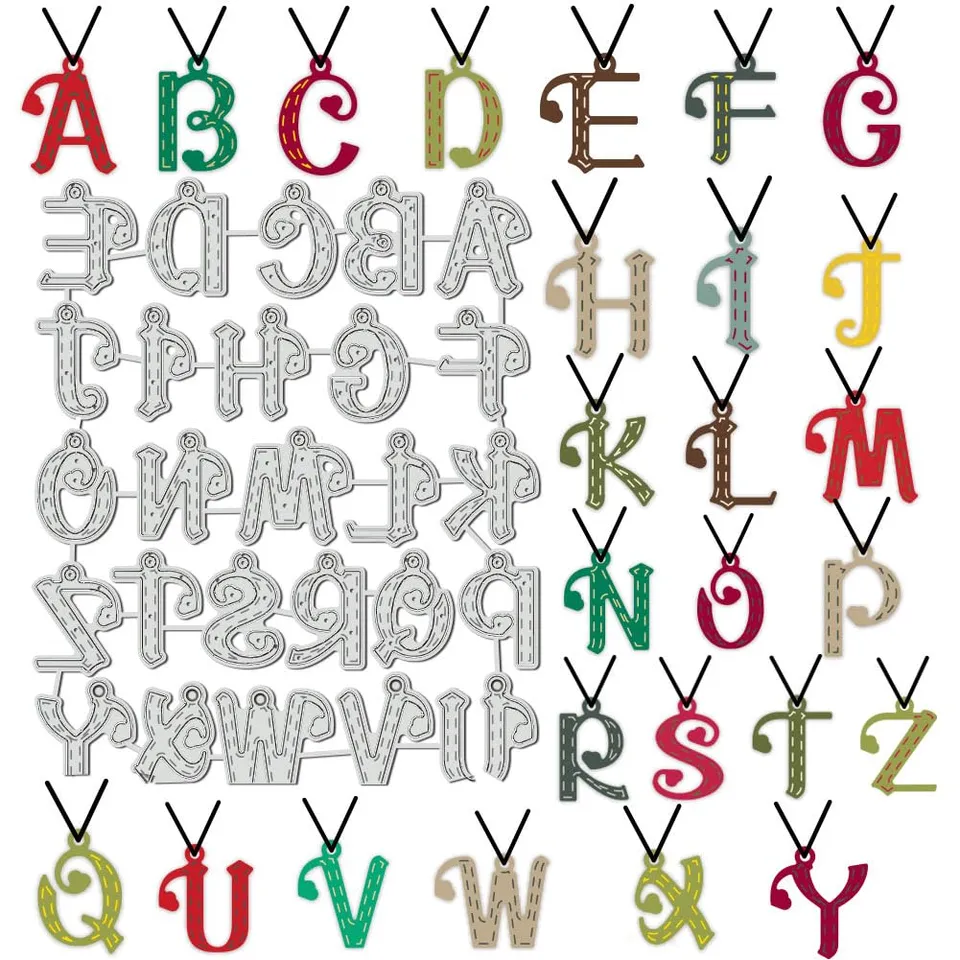 BENECREAT Alphabet A-Z Matrice de Découpe Pendentif Lettre