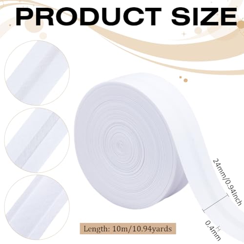 BENECREAT Biais Simple Plié Blanc 10 m 24 mm Polycoton