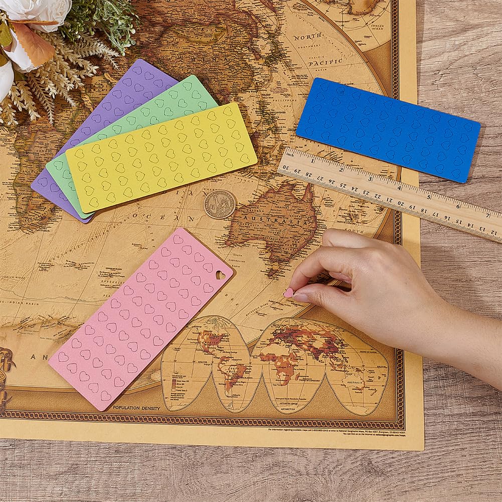 BENECREAT épingles carte bois cœur 5 couleurs 250 pcs