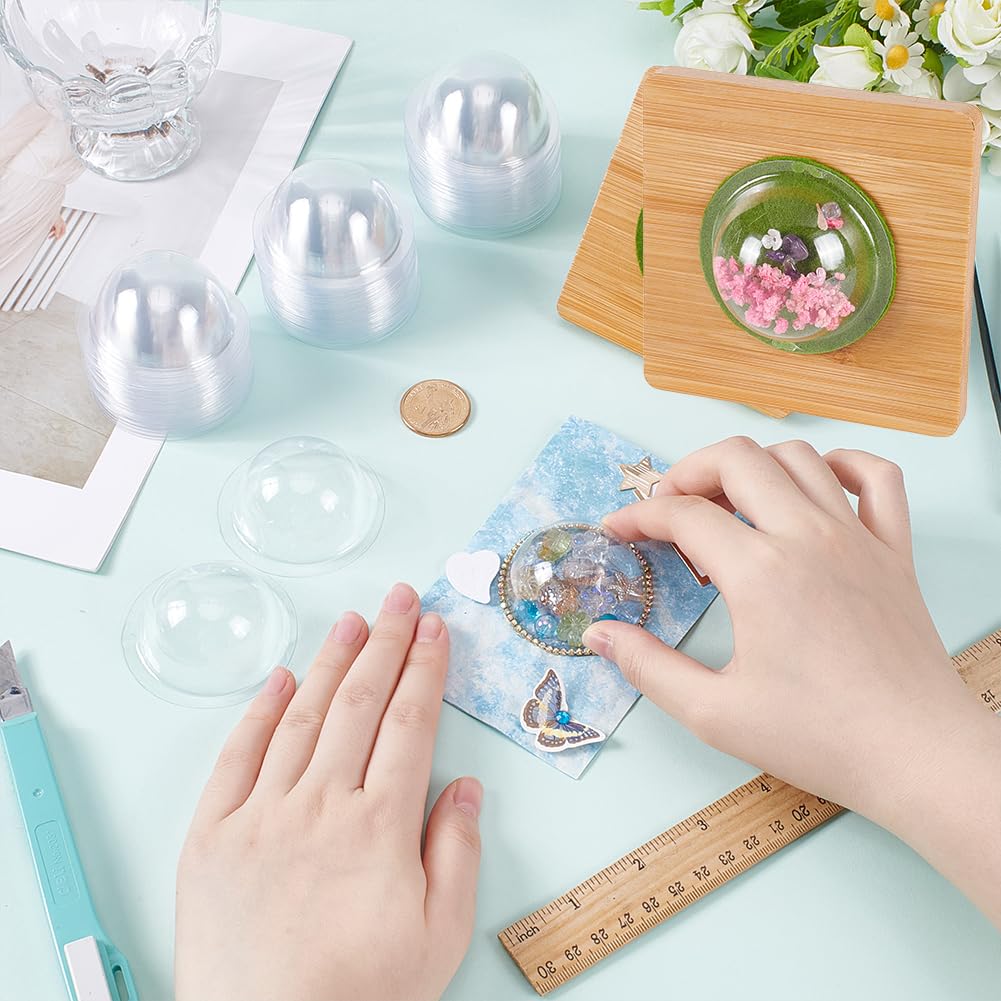 BENECREAT Dômes Plastique Transparent Shaker 60mm Lot 100