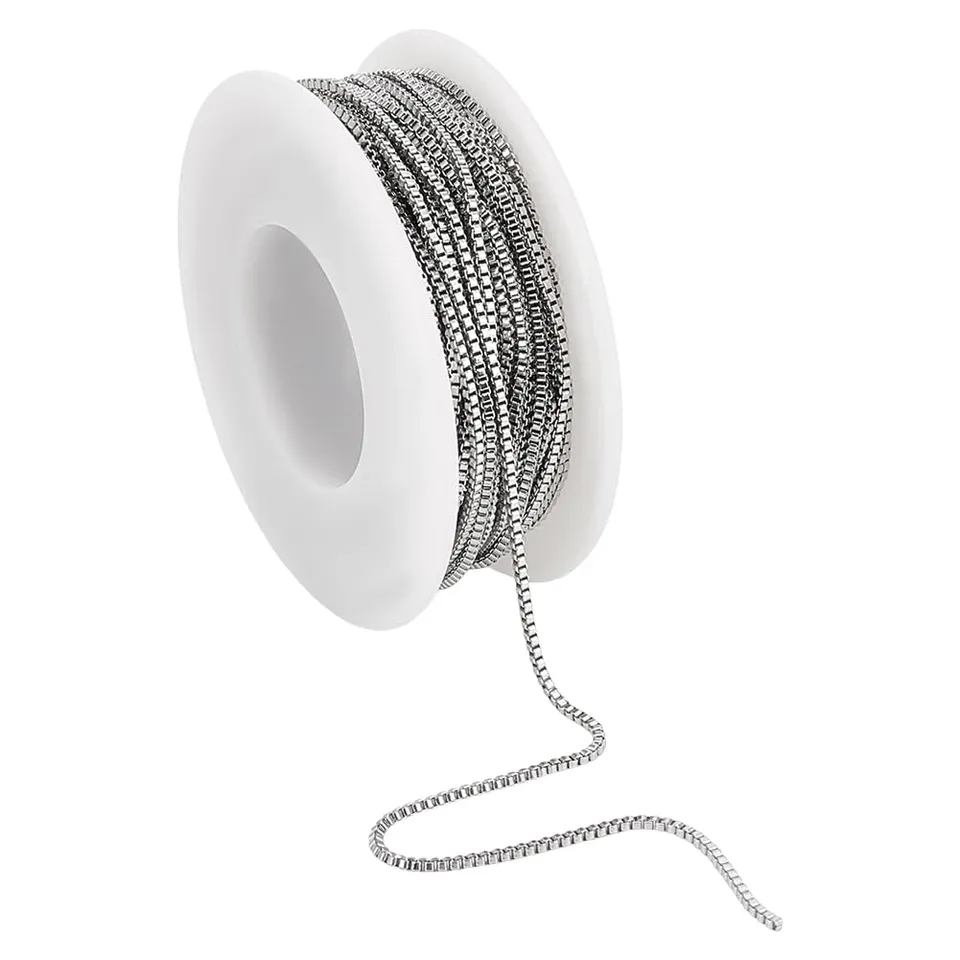 BENECREAT Chaîne Boîte Inox 10 m 1,2 mm Argenté